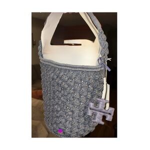 Gray Tory Burch Crochet bucket Bag